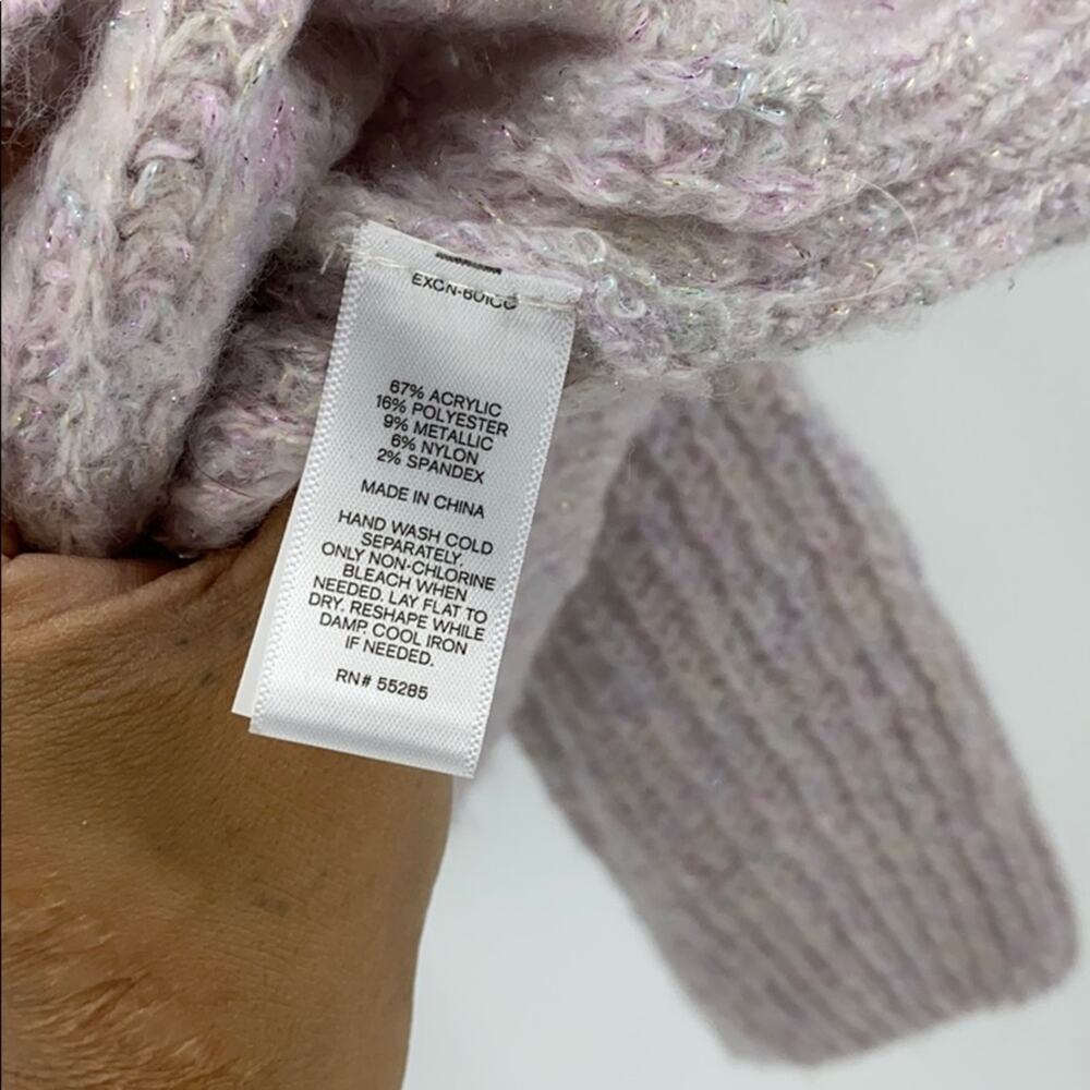 Express cowl lavender light metallic sheen oversized cozy loose fit size S - Picture 5 of 6